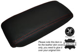 RED STICH NON SLIDING ARMREST LID LEATHER SKIN COVER FITS JAGUAR X-TYPE 01-09