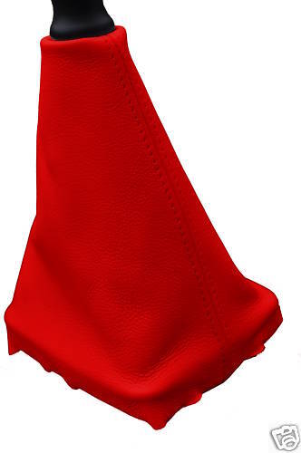 FITS PEUGEOT 206 GEAR GAITER REAL RED LEATHER 98-2006 CUSTOM NEW MADE IN UK