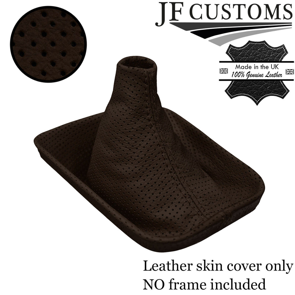 BROWN ITALIAN PERFORATED LEATHER GEAR GAITER FITS BMW 5 SERIES E28 81-87