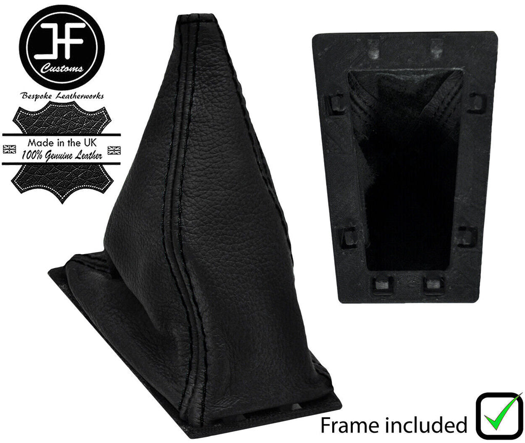 BLACK STITCH LEATHER RUBBER REPLACEMENT GEAR+PLASTIC FRAME FOR VOLVO 850 92-97