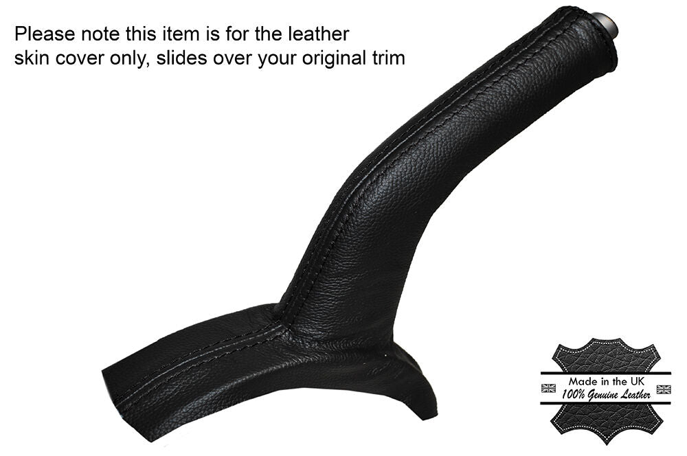 BLACK STITCHING LEATHER SKIN HANDBRAKE GAITER FITS KIA VENGA 2010-2015