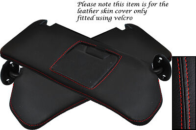 RED STITCHING FITS SUZUKI VITARA 1988-1998 2X SUN VISORS LEATHER COVERS ONLY