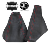 RED STITCH FITS CITROEN C5 2001-2007 GREY GENUINE LEATHER GEAR AND HANDBRAKE