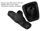 BLACK STITCH LEATHER GEAR HANDBRAKE COVER FITS ALFA ROMEO GIULIETTA 2010-2013