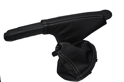 FITS FORD KA 09+ GEAR+HANDBRAKE GAITER NEW white stitching CUSTOM NEW MADE IN UK