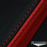 BLACK & RED LEATHER AUTO AUTOMATIC SKIN SHIFT BOOT FITS FORD MUSTANG 87-93