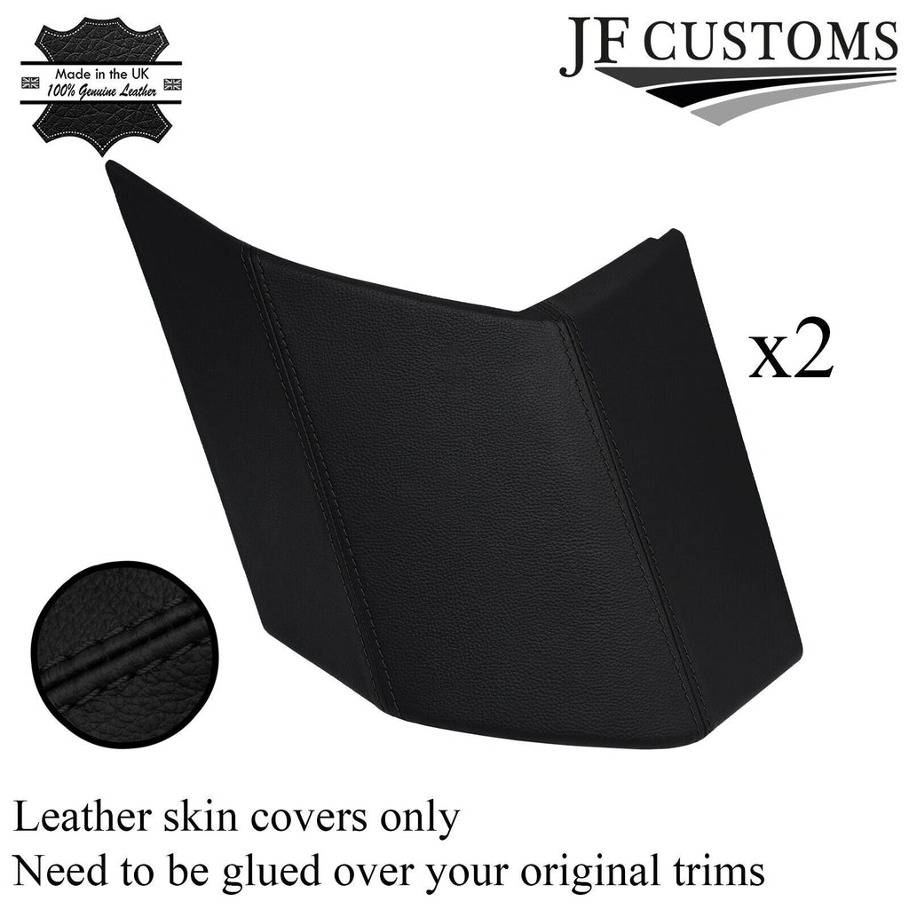FOR RANGE ROVER SPORT L494 13-21 BLACK STITCH LEATHER 2X REAR D-PILLAR COVER