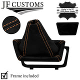 BEIGE STITCH LEATHER GEAR COVER+PLASTIC FRAME FITS MERCEDES SPRINTER W907 18-21