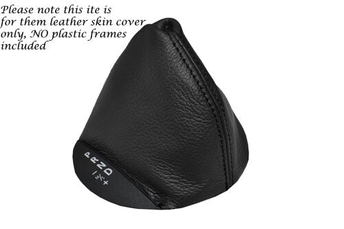 BLACK STITCH FITS BMW MINI COUNTRYMAN R60 2010-2014 LEATHER GAITER AUTOMATIC