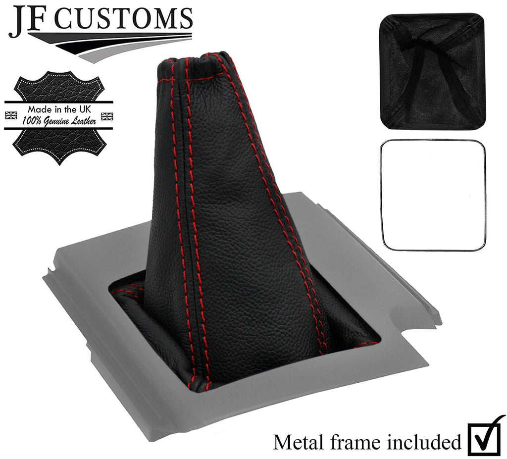 RED STITCH LEATHER GEAR COVER + METAL FRAME FOR TOYOTA RAV 4 06-12 CUSTOM NEW