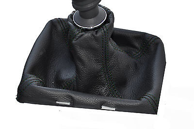 BLACK DOUBLE STITCH FITS VAUXHALL OPEL SIGNUM 2002-2008 LEATHER GEAR GAITER