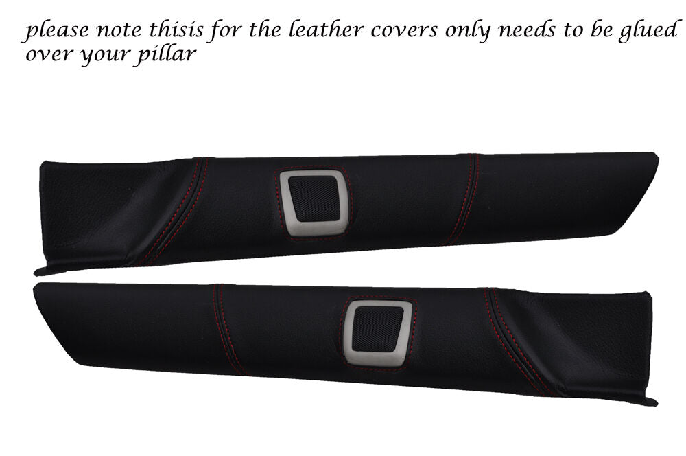 RED STITCH A PILLAR  COVERS FITS LANDROVER DISCOVERY 2 TDI TD5 V8 300 98-04
