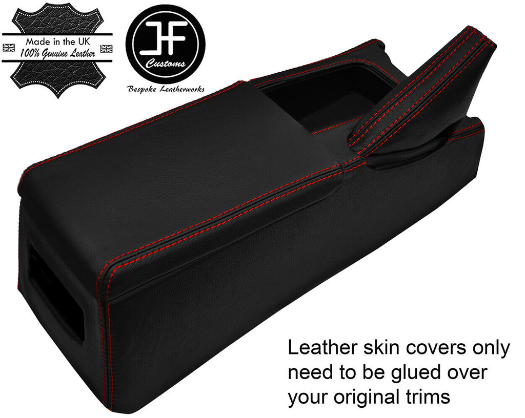 RED STITCH CONSOLE&ARMREST & HANDBRAKE LEATHER COVERS FITS NISSAN SKYLINE R32
