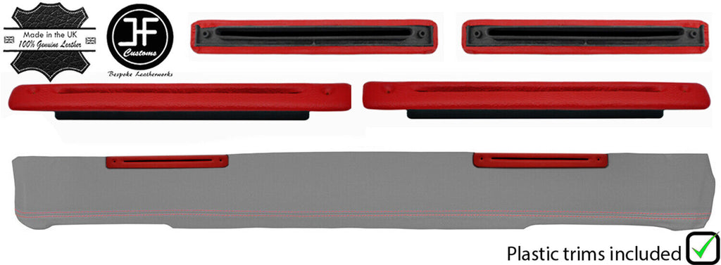 RED DASH DASHBOARD 2X LEATHER AIR VENTS PLASTIC TRIM FITS LAND ROVER SERIES 3