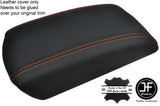 ORANGE STITCHING REAL LEATHER ARMREST LID COVER FITS FORD S MAX S-MAX 2015-2017