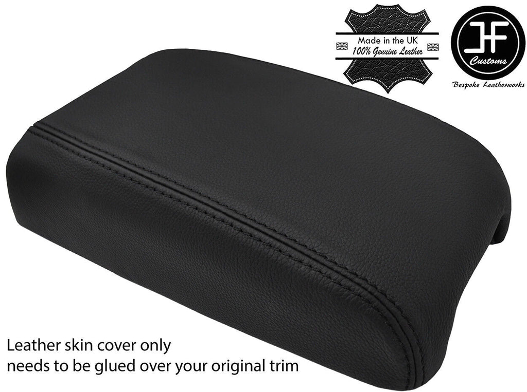 BLACK STITCHING REAL LEATHER ARMREST LID COVER FITS MITSUBISHI ASX 2010-2017