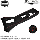 RED STITCH AUTOMATIC CENTRE CONSOLE LEATHER SKIN COVER FITS JAGUAR E TYPE