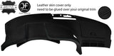 BLACK STITCHING DASH DASHBOARD REAL LEATHER COVER FOR CORVETTE C4 1990-1993