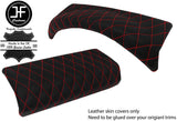 RED DIAMOND STITCH 2X PADDED TOP DASH TRIM LEATHER COVERS FOR DEFENDER 07-16