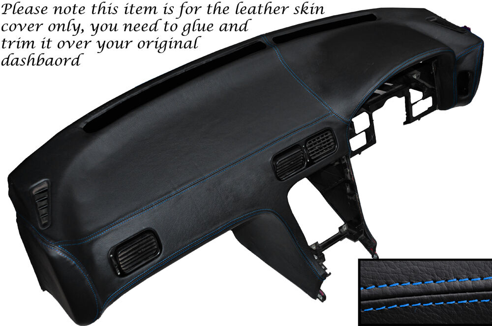 BLUE STITCH DASH DASHBOARD LEATHER COVER FITS NISSAN S13 200SX 180SX 1988-1993