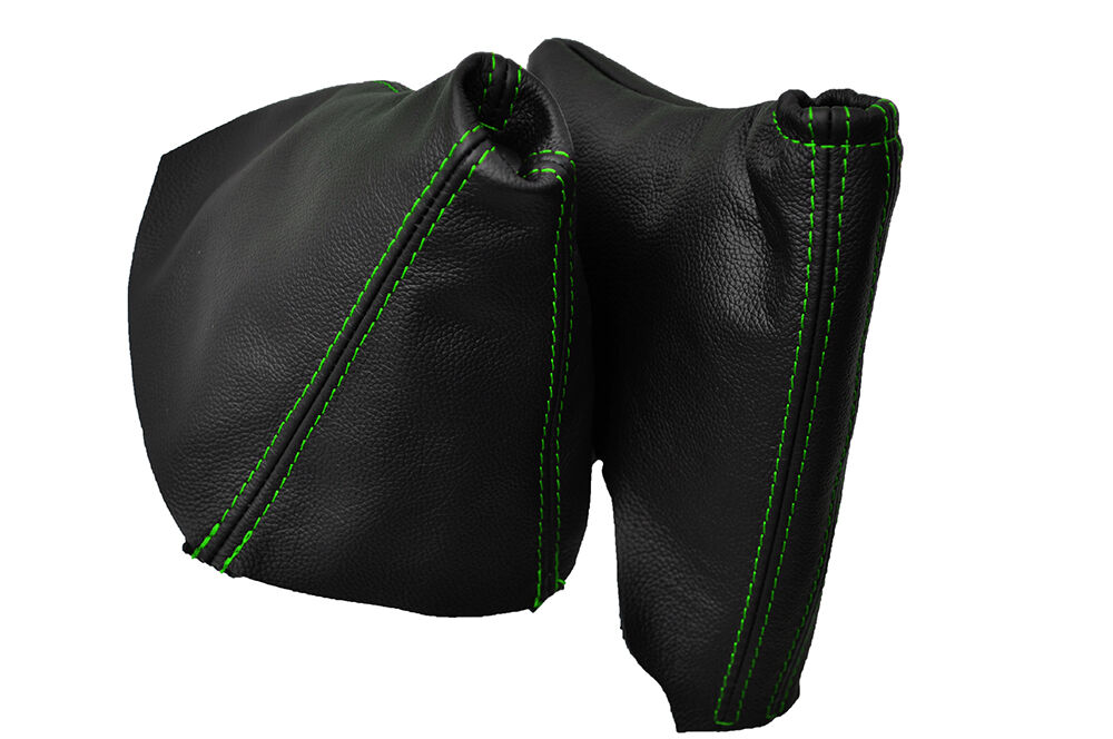 GREEN DOUBLE STITCH FITS VAUXHALL ASTRA OPEL MK5 H MK V 2004-2010 GAITERS SET