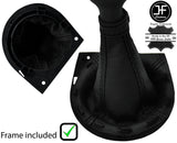 BLACK STITCH LEATHER MANUAL GEAR GAITER + PLASTIC FRAME FOR FIAT MULTIPLA 98-11