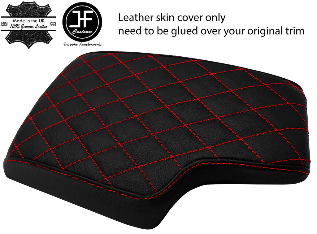RED DIAMOND STITCH LEATHER ARMREST COVER FOR BMW 4 SERIES F32 F33 F82 F83