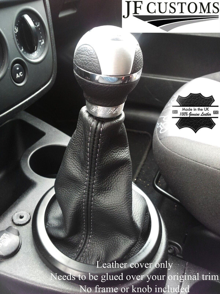 FITS FORD FIESTA FUSION MK6 02-08 GEAR SHIFT GAITOR GAITER GREY DOUBLE STITCH