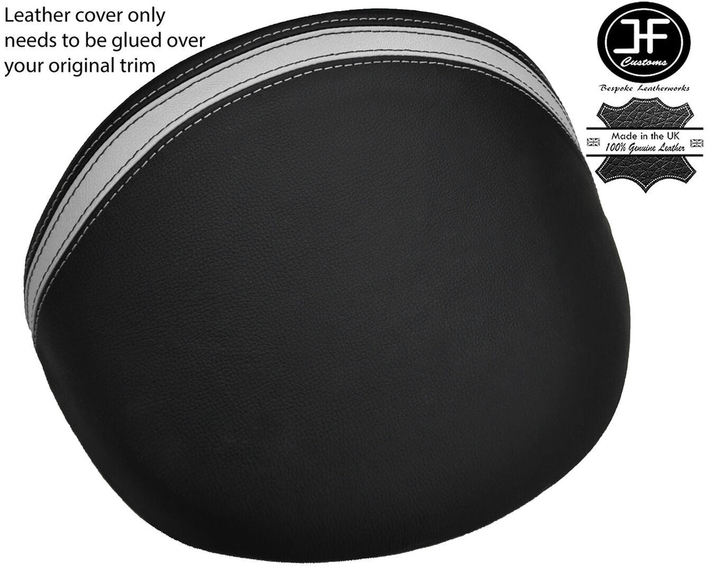 BLACK & WHITE STRIPE LEATHER DASH COWL HOOD COVER FITS MG MGF MG TF 95-05