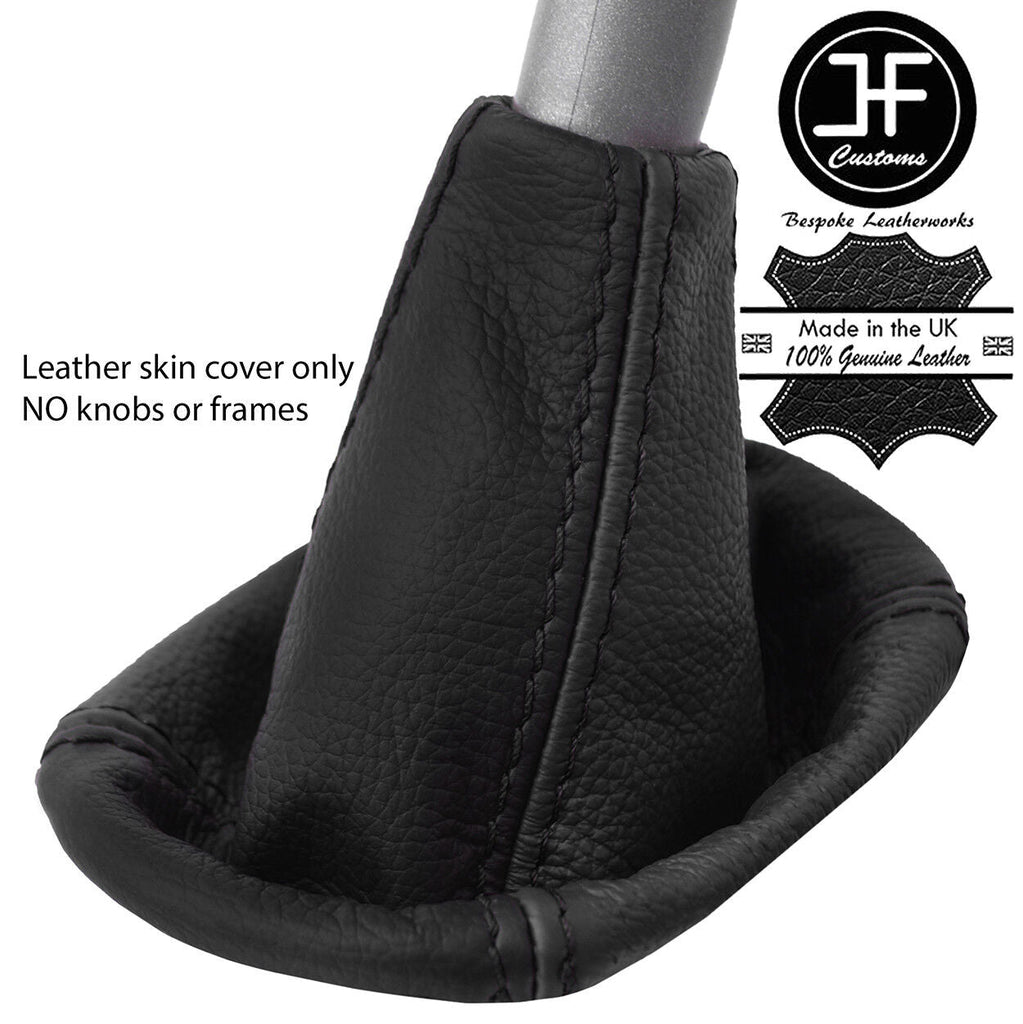 BLACK & BLACK TOP GRAIN LEATHER MANUAL GEAR GAITER FOR SMART FORFOUR 2004-2006