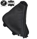 WHITE STITCH FITS AUDI A4 B8 2008-2015 LEATHER GEAR STICK GAITER SHIFT BOOT