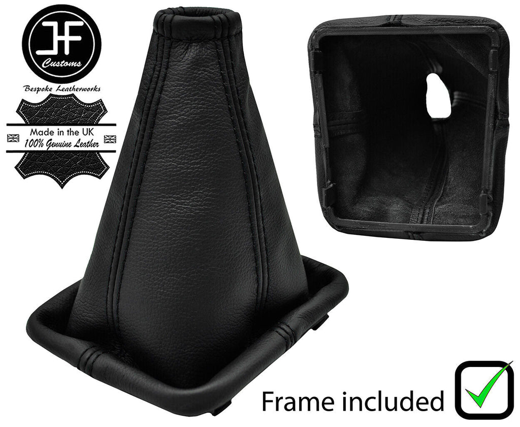 BLACK STITCHING REAL LEATHER MANUAL GEAR+PLASTIC FRAME FITS RENAULT 19