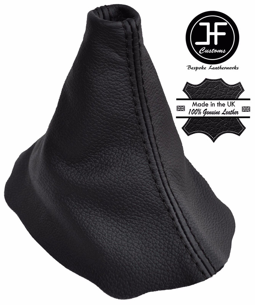 BLACK STITCHING MANUAL REAL LEATHER GEAR GAITER FITS VW PASSAT B7 2010-2015