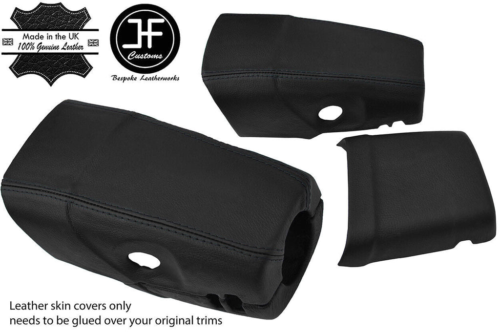 BLACK STITCH STEERING SHROUD COLUMN LEATHER COVER FITS FORD FIESTA MK1 XR2