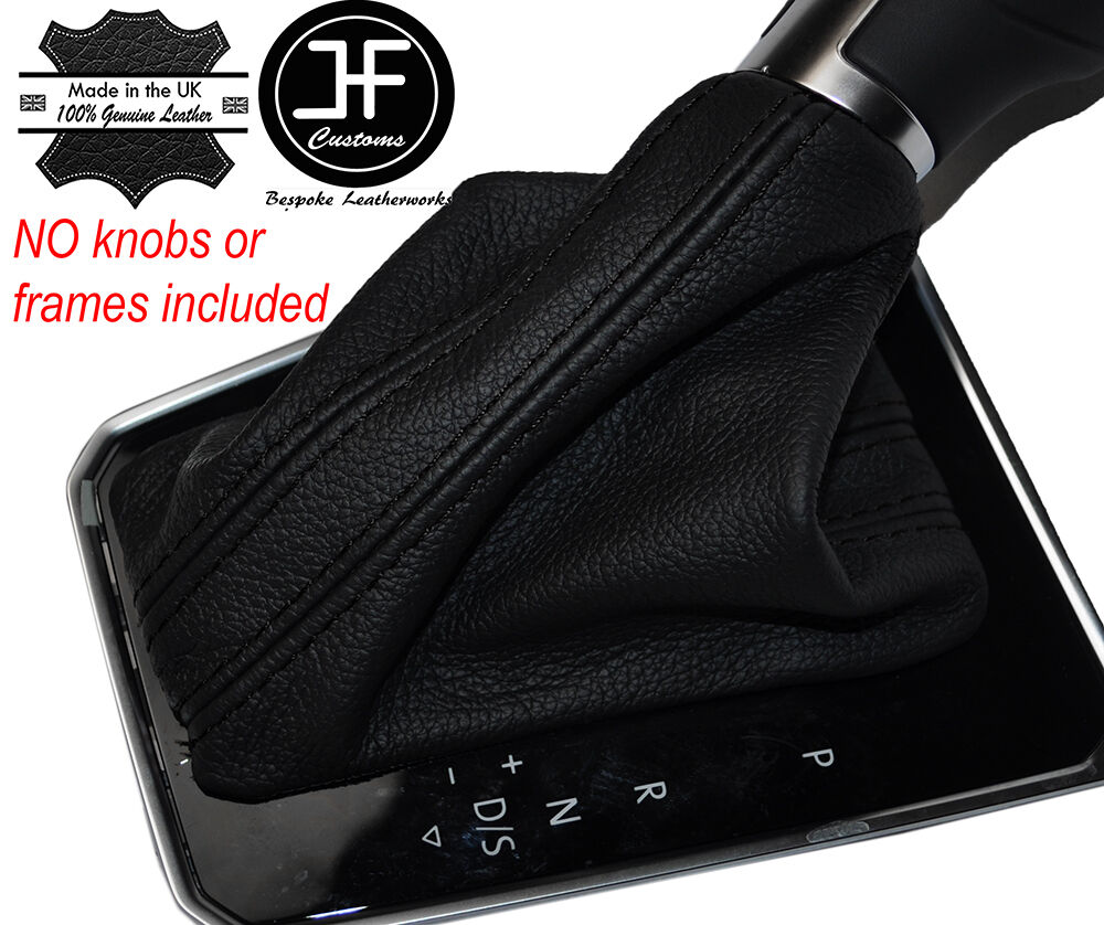 BLACK STITCH DSG AUTO AUTOMATIC LEATHER GEAR GAITER FITS VW PASSAT B8 2015+
