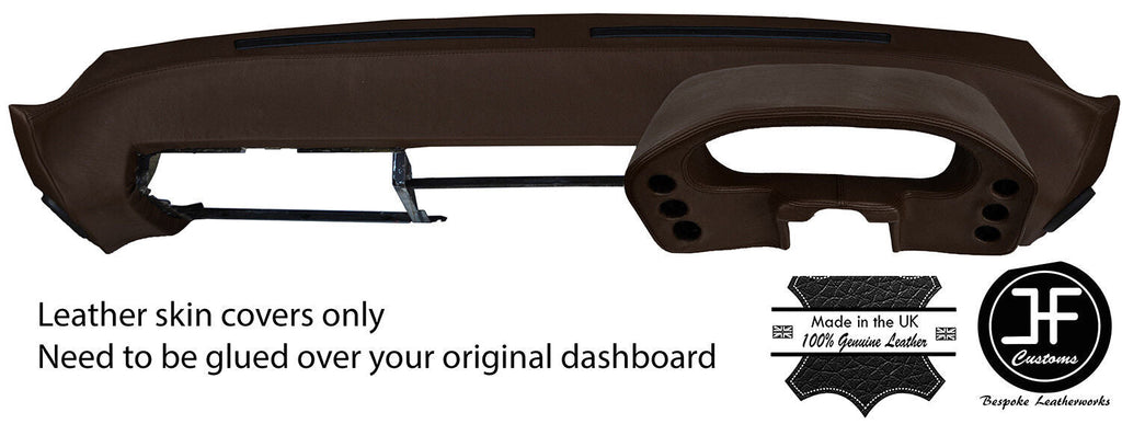 BROWN DASHBOARD & DASH POD LEATHER COVERS FITS PORSCHE 928 1990-1995 STYLE 2