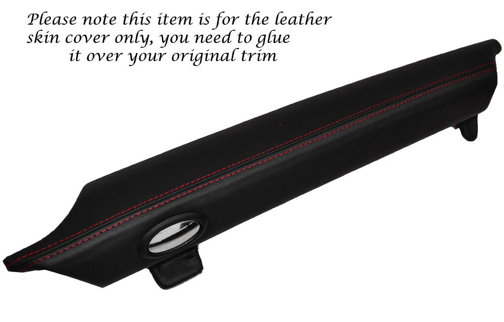 RED STITCH TOP GLOVE BOX LEATHER SKIN COVER FITS BMW MINI COOPER S R56 07-13