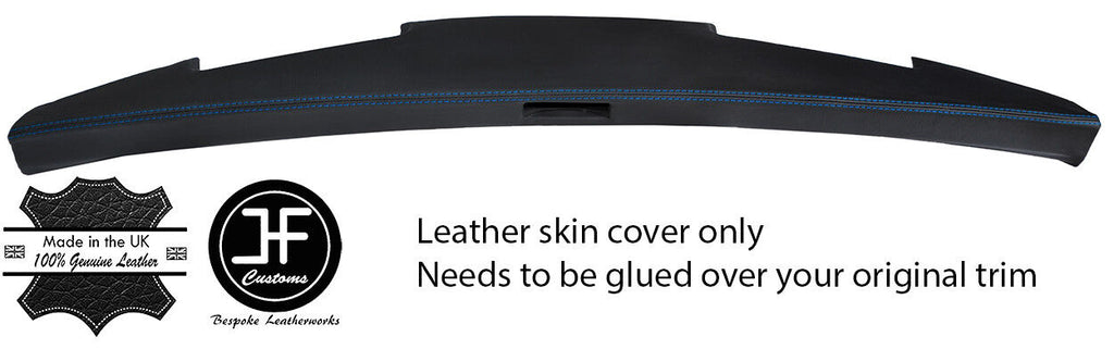 BLUE STITCH TOP DASH REAL LEATHER COVER FOR MINI CLASSIC ROVER COOPER STYLE 2