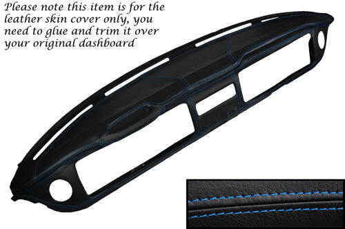 BLUE STITCH DASH DASHBOARD LEATHER COVER FITS VW T2 CAMPER VAN 1968-1976