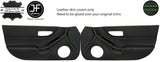 GREEN STITCH 2X FULL DOOR CARD REAL LEATHER COVERS FITS HONDA CRX DEL SOL 92-97