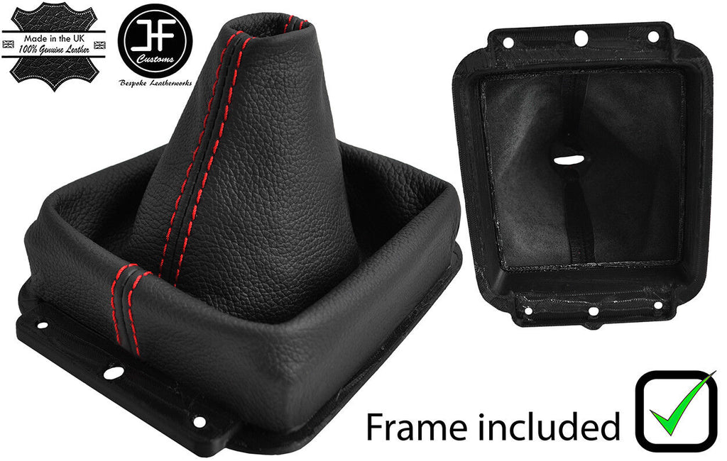 RED STITCH LEATHER GEAR +PLASTIC FRAME FOR MITSUBISHI LANCER EVO 10 X 08-16