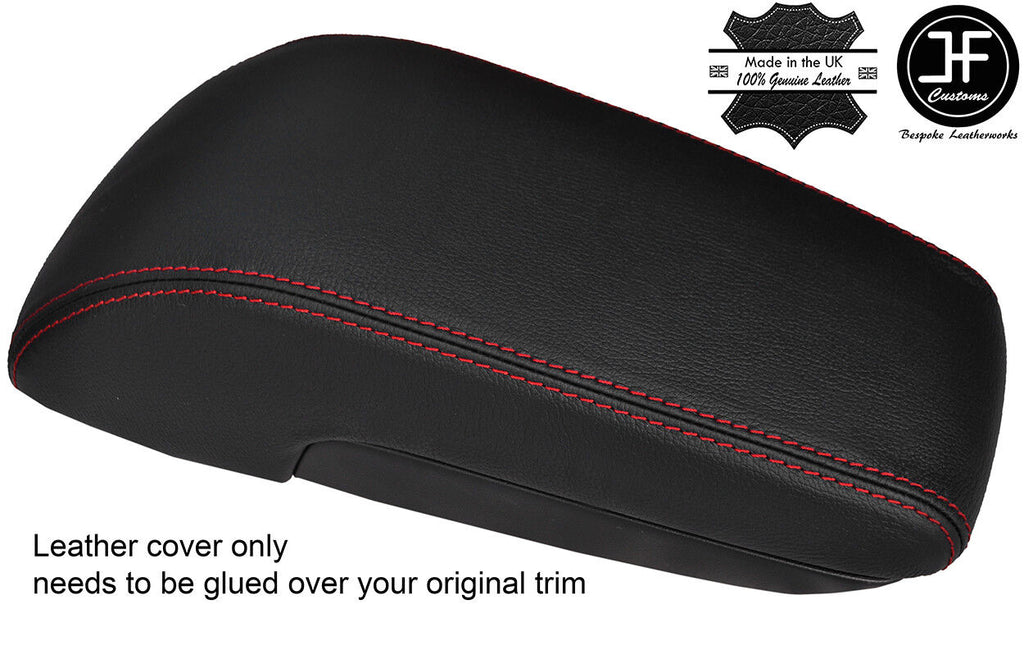 RED STITCHING REAL LEATHER ARMREST LID COVER FITS MITSUBISHI OUTLANDER 03-06
