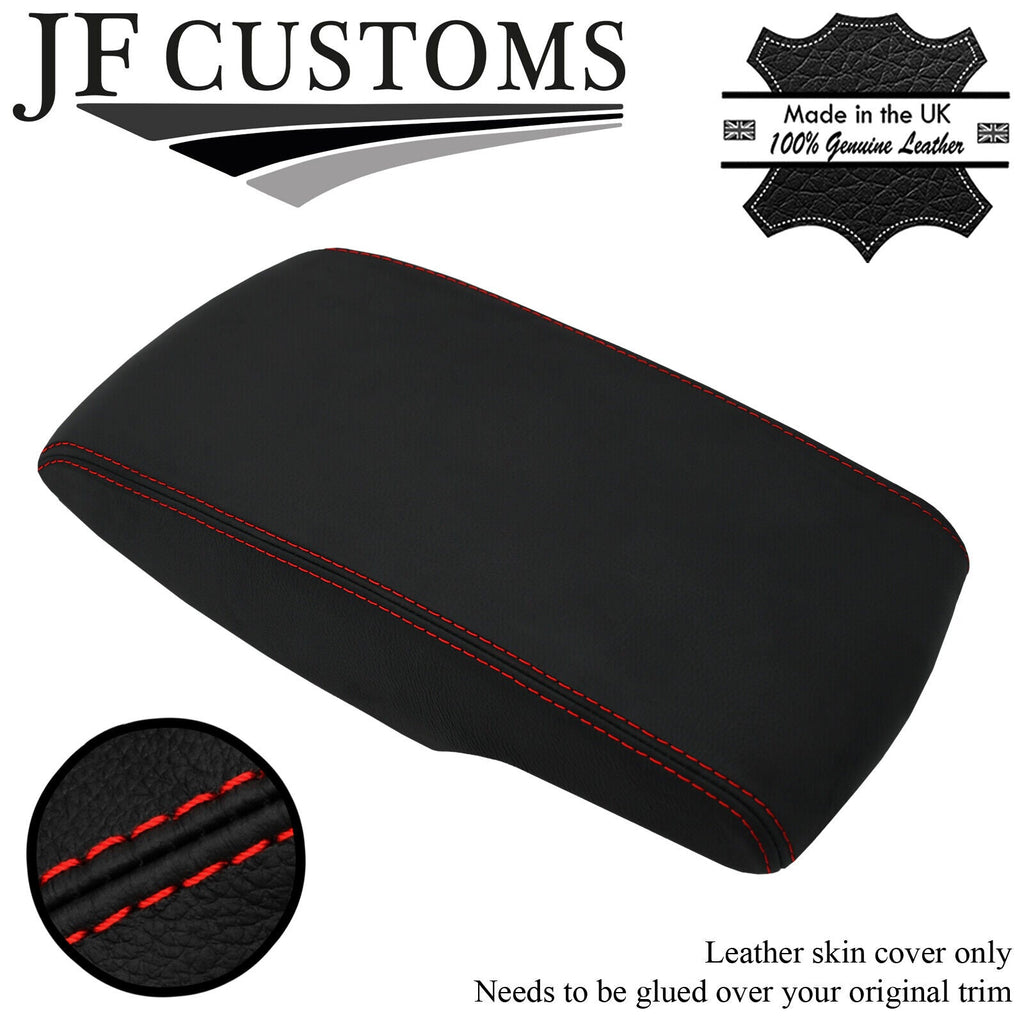 RED STITCH TOP-GRAIN LEATHER ARMREST COVER FOR TOYOTA CAMRY 07-11 CUSTOM NEW