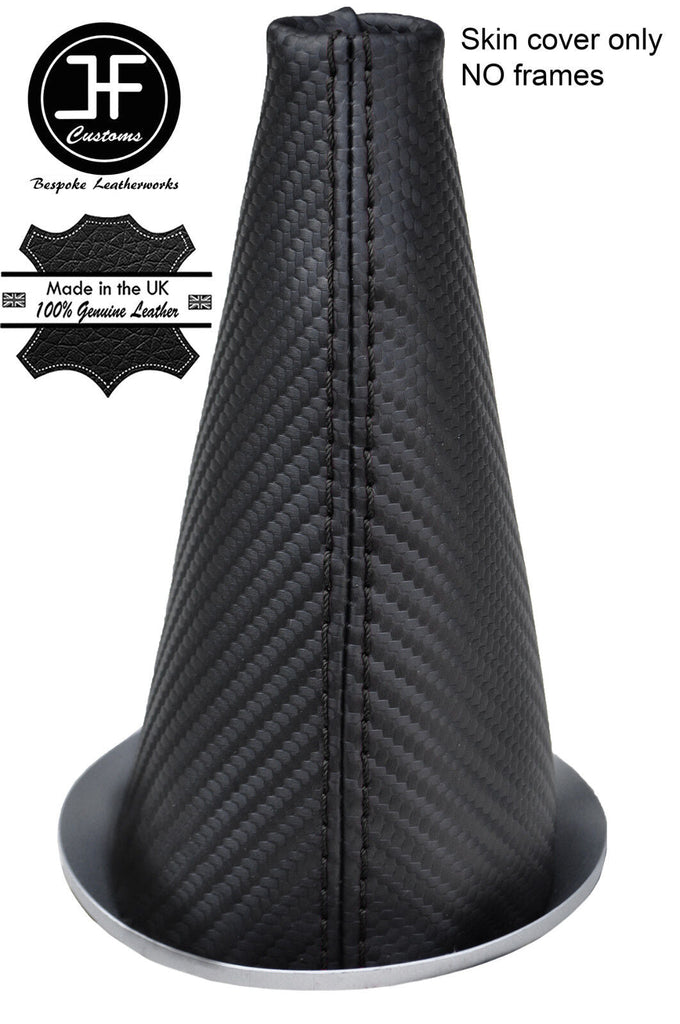 BLACK STTICH CARBON VINYL MANUAL GEAR GAITER FOR BMW MINI COOPER R55 R56 R57