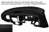 BLACK STITCH DASH DASHBOARD LEATHER SKIN COVER FITS MITSUBISHI L200 K74 98-06