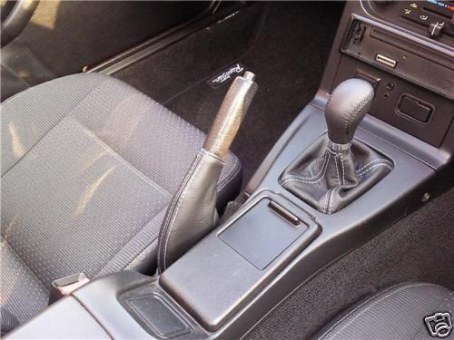 FITS MAZDA MX5 MK1 MK2 LEATHER GAITERS SILVER STITCH SET CUSTOM NEW MADE IN UK