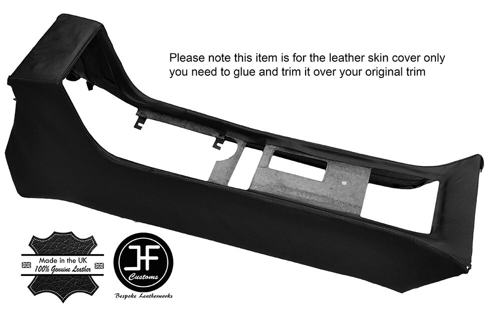 BLACK STITCHING CENTRE CONSOLE LEATHER COVERS FITS DELOREAN DMC-12 1981-1983