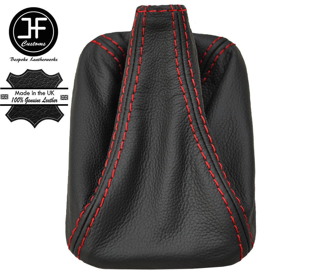 RED STITCH TOP GRAIN REAL LEATHER GEAR GAITER FOR VW T4 TRANSPORTER CARAVELLE