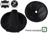 BLACK STITCH SUEDE MANUAL GEAR GAITER WITH PLASTIC FRAME FOR FIAT 500 2007-2015