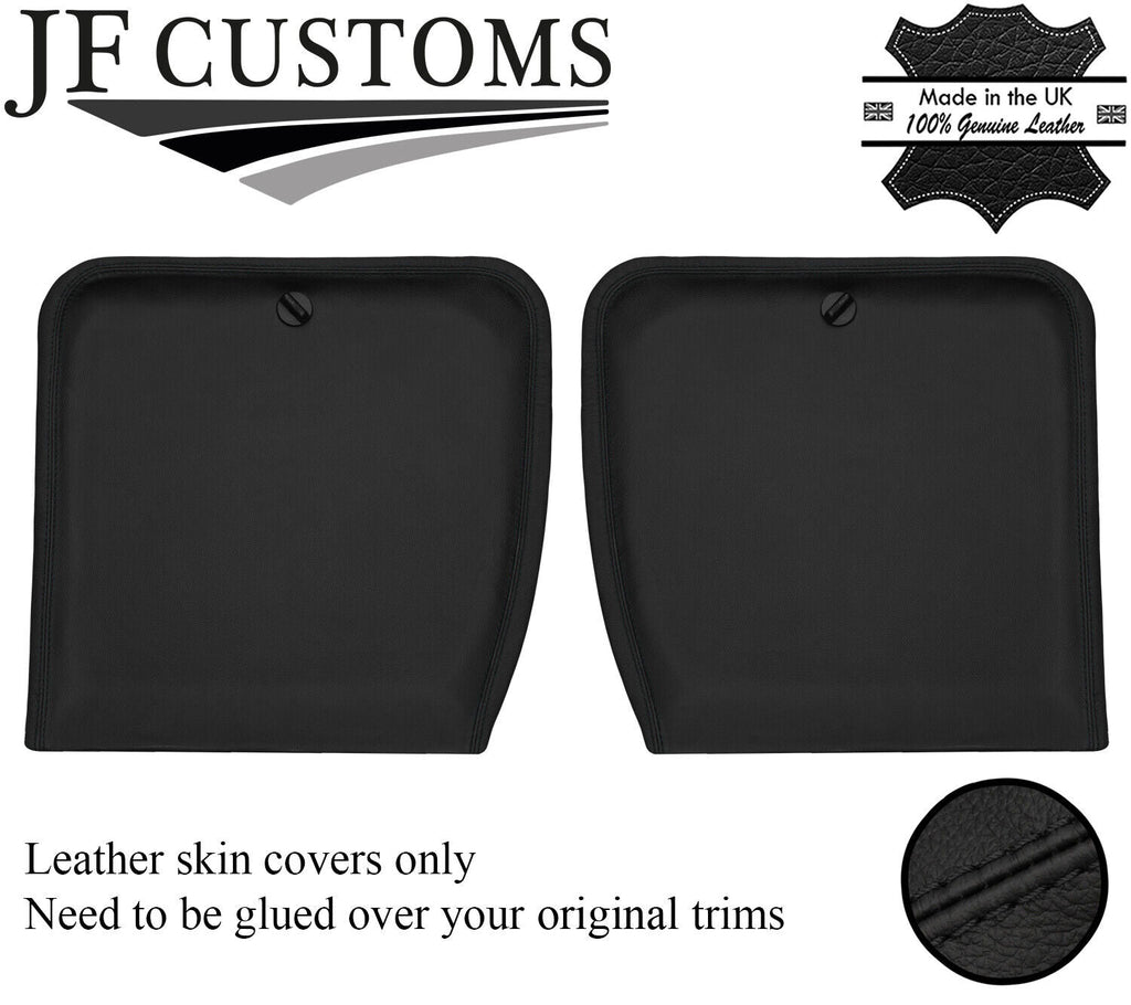 BLACK STITCH 2X TARGA T BAR SHADES LEATHER COVERS FOR TOYOTA MR2 MK1 84-90 JF1